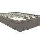 Maven Upholstered Bed with Modern Low Profile Design - Grey Linen - Queen