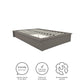Maven Upholstered Bed with Modern Low Profile Design - Grey Linen - Queen