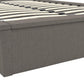 Maven Upholstered Bed with Modern Low Profile Design - Grey Linen - Queen