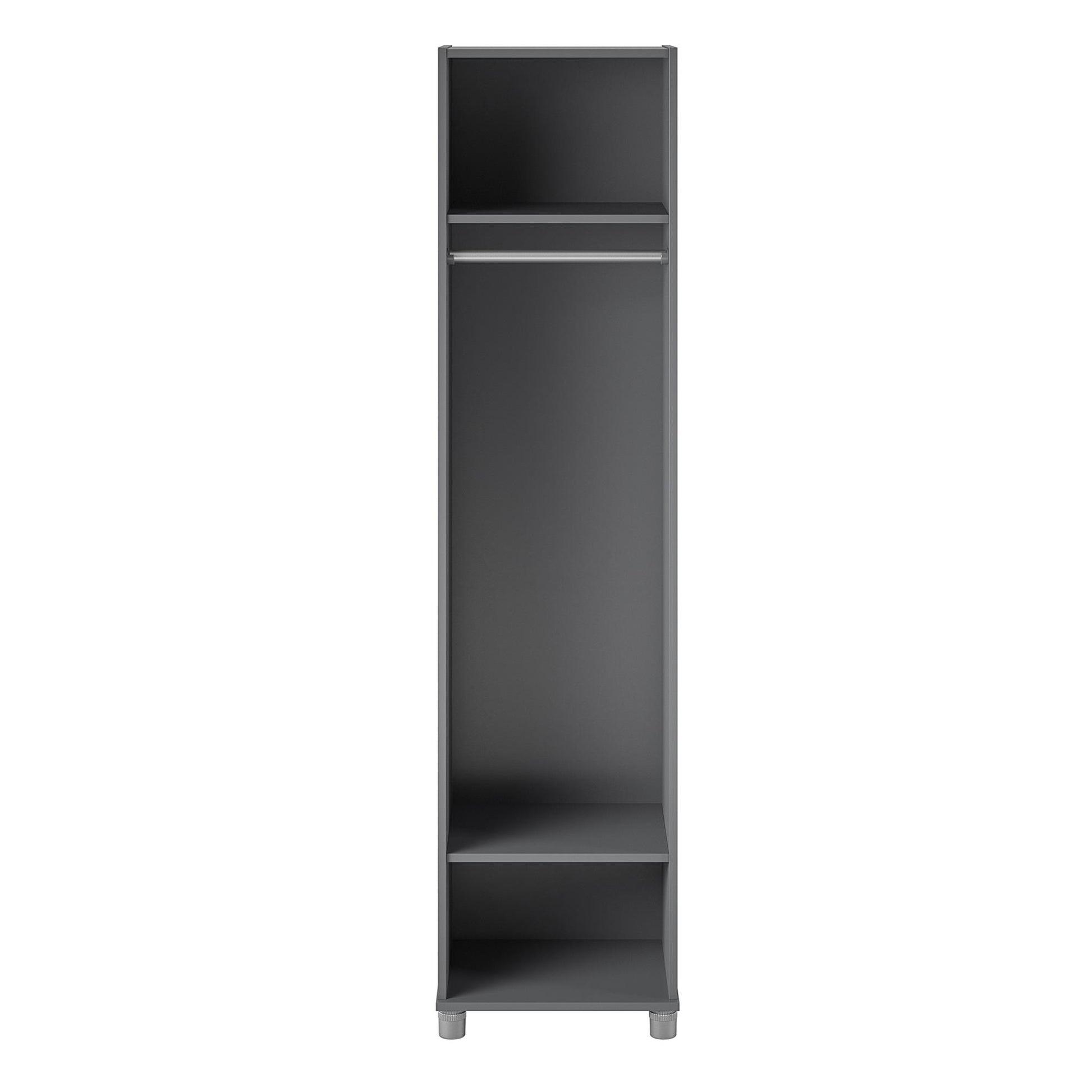Camberly 18" Wide Mudroom Cabinet with Clothing Rod & Adjustable Shelving - Graphite Grey