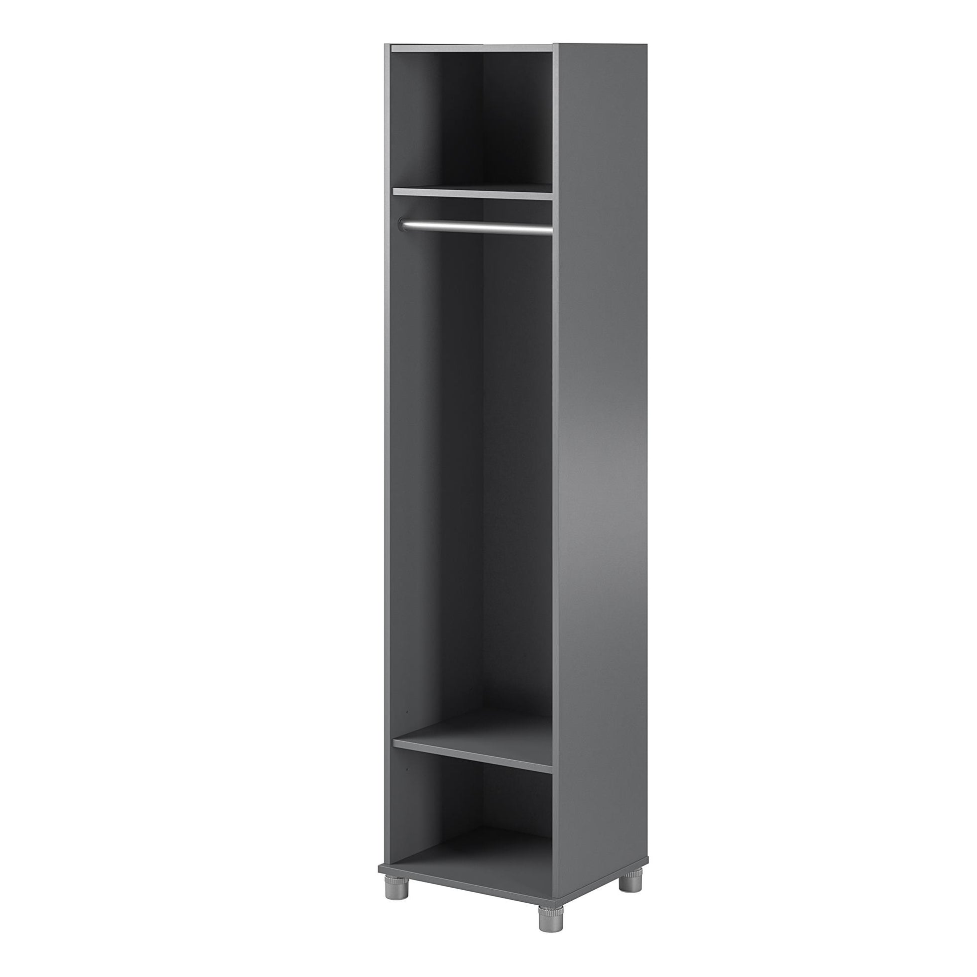 Camberly 18" Wide Mudroom Cabinet with Clothing Rod & Adjustable Shelving - Graphite Grey