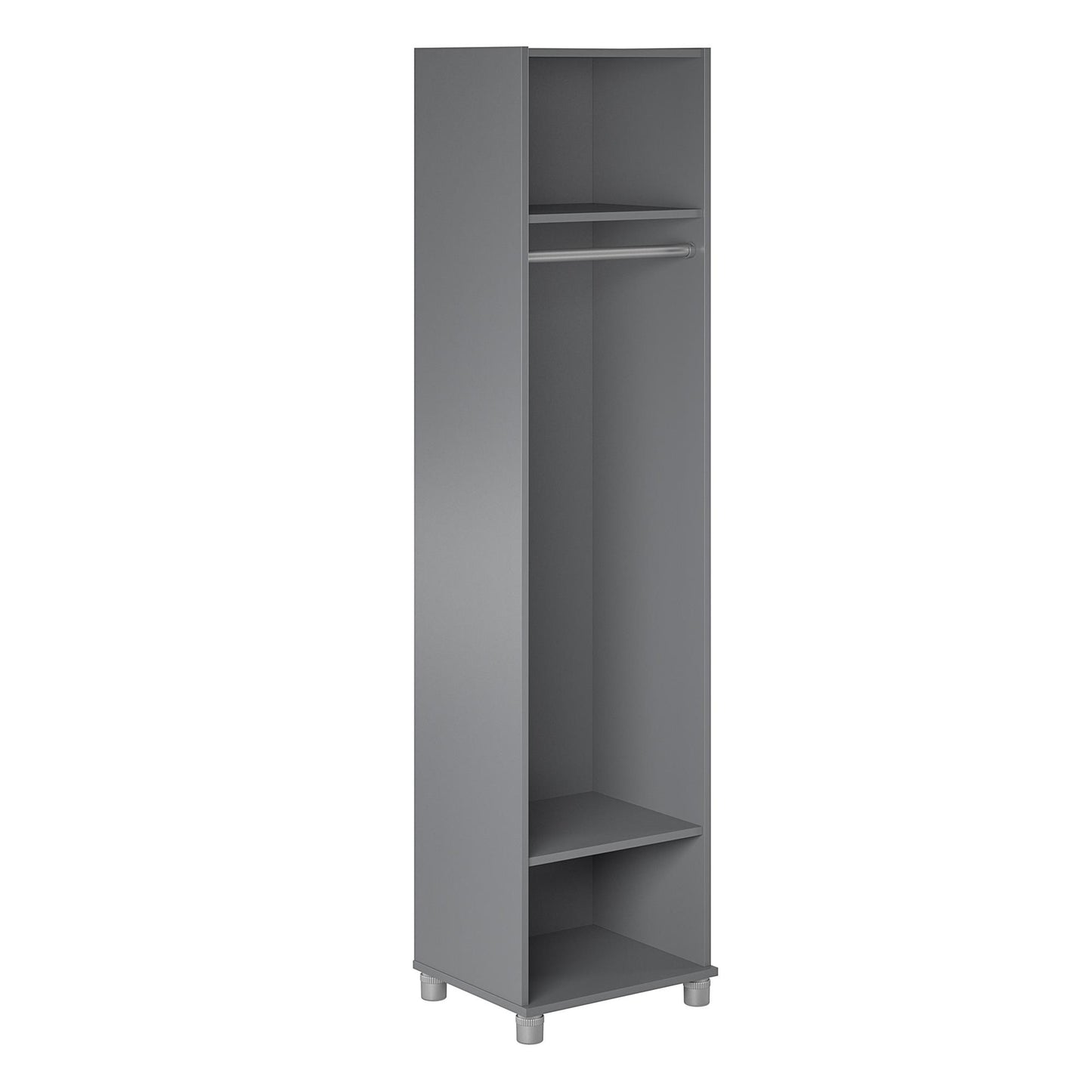 Camberly 18" Wide Mudroom Cabinet with Clothing Rod & Adjustable Shelving - Graphite Grey