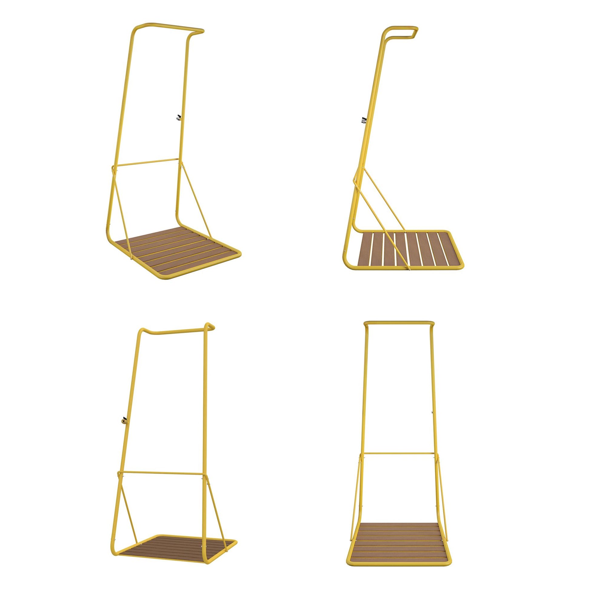 Poolside Gossip Collection Rainey Outdoor Shower with XL Base and Waterfall Bar - Yellow - 1-Pack