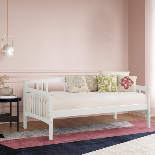 Kayden Wood Daybed with Slats - White