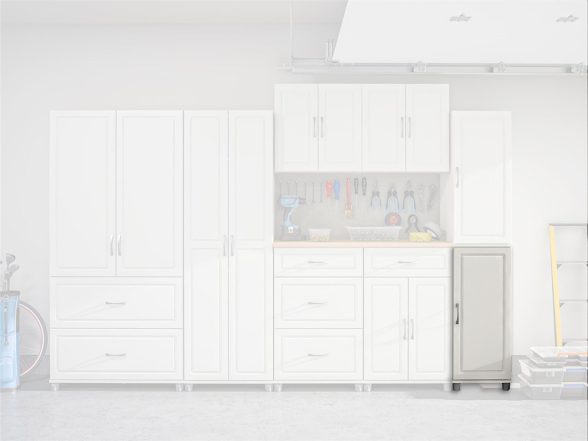 Kendall 16 Inch Stackable Multipurpose Storage Cabinet - White