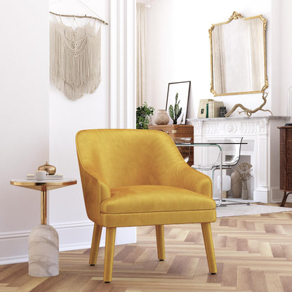 Effie Upholstered Accent Chair - Mustard