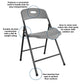 COSCO Solid Resin Plastic Folding Chair, Indoor/Outdoor, Double Braced, Gray, 4-Pack - Gray - 4-Pack