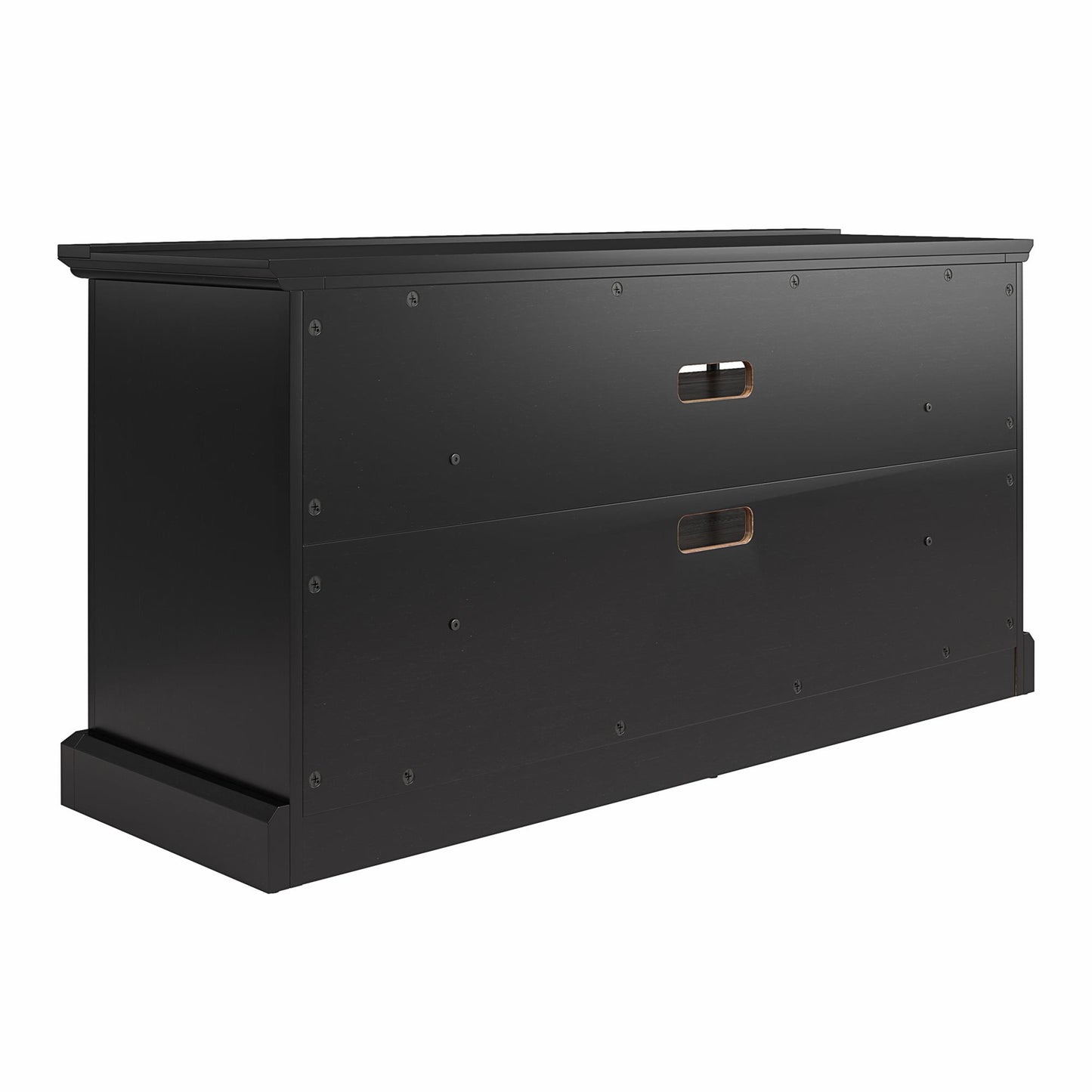 Hoffman Rustic Two-Toned TV Stand for TVs up to 50", Black and Walnut - Black