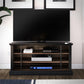 Hoffman Rustic Two-Toned TV Stand for TVs up to 50", Black and Walnut - Black