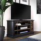 Hoffman Rustic Two-Toned TV Stand for TVs up to 50", Black and Walnut - Black