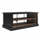 Hoffman Two-Toned Rustic Coffee Table with 2 Shelves, Black and Walnut - Black