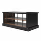 Hoffman Two-Toned Rustic Coffee Table with 2 Shelves, Black and Walnut - Black