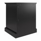 Hoffman Two-Toned Rustic End Table with 2 Open Shelves, Black and Walnut - Black