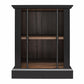 Hoffman Two-Toned Rustic End Table with 2 Open Shelves, Black and Walnut - Black