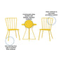 Novogratz Poolside Gossip Collection, Heidi Outdoor/Indoor Bistro Set, 3 Piece, Yellow - Yellow