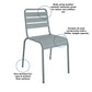 Poolside Gossip June Outdoor/Indoor Stacking Dining Chairs, Set of 2 - Light Gray - 2-Pack