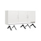 Basin 3 Door Wall Storage Cabinet with Hanging Rod - White