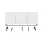 Basin 3 Door Wall Storage Cabinet with Hanging Rod - White