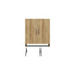 Basin 2 Door Wall Storage Cabinet with Hanging Rod - Natural