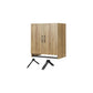 Basin 2 Door Wall Storage Cabinet with Hanging Rod - Natural