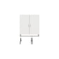 Basin 2 Door Wall Storage Cabinet with Hanging Rod - White