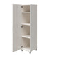 Camberly 60" Tall Storage Cabinet with 4 Shelves and Adjustable Feet - Ivory Oak