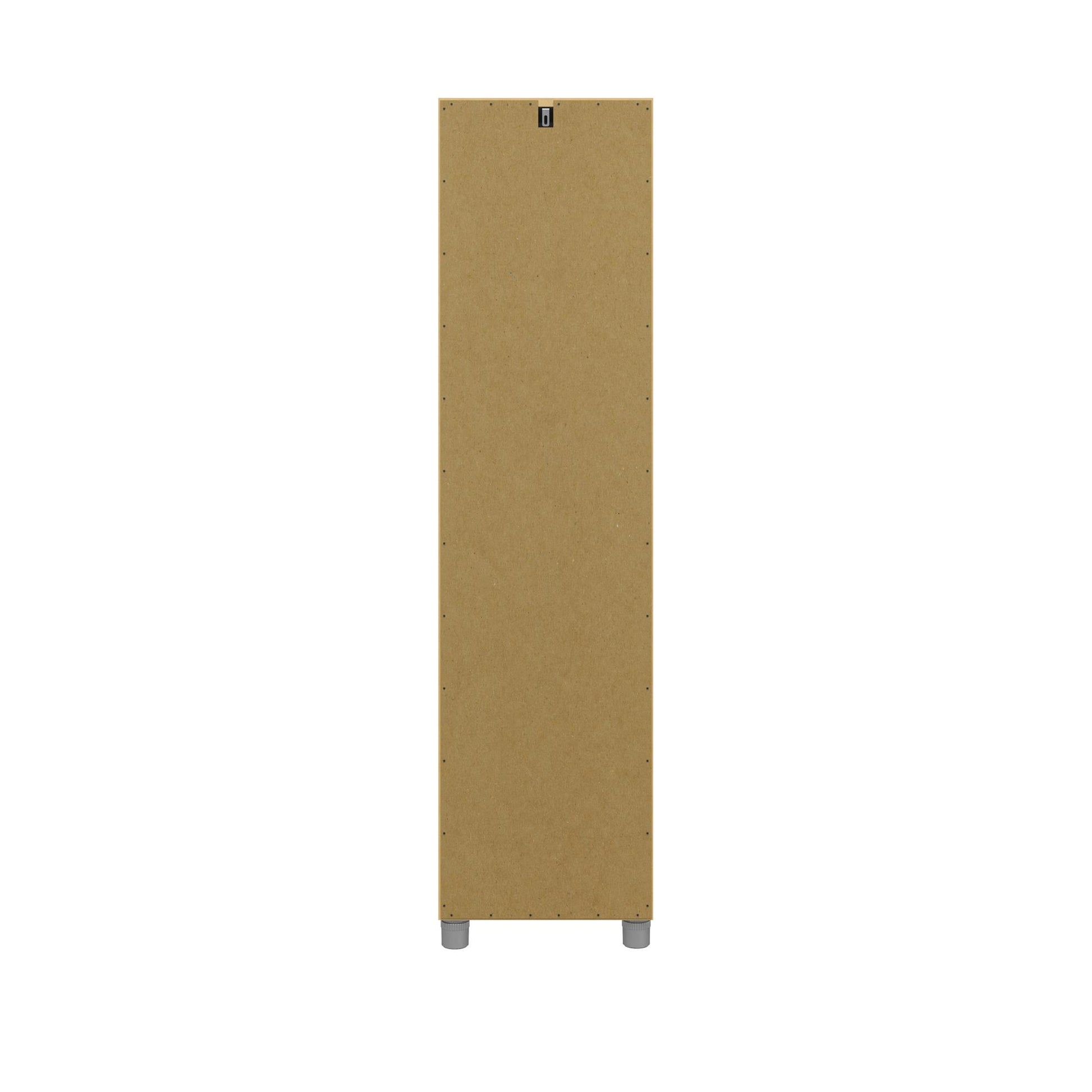 Camberly 60" Tall Storage Cabinet with 4 Shelves and Adjustable Feet - Ivory Oak
