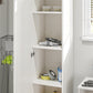 Camberly 60" Tall Storage Cabinet with 4 Shelves and Adjustable Feet - Ivory Oak