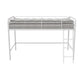 Jett Junior Loft Bed with Metal Frame and Built-In Ladder - White - Twin