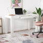 CosmoLiving by Cosmopolitan Astor Desk w/ Wireless Charger, White with Terrazzo Top - White
