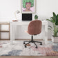 CosmoLiving by Cosmopolitan Astor Desk w/ Wireless Charger, White with Terrazzo Top - White
