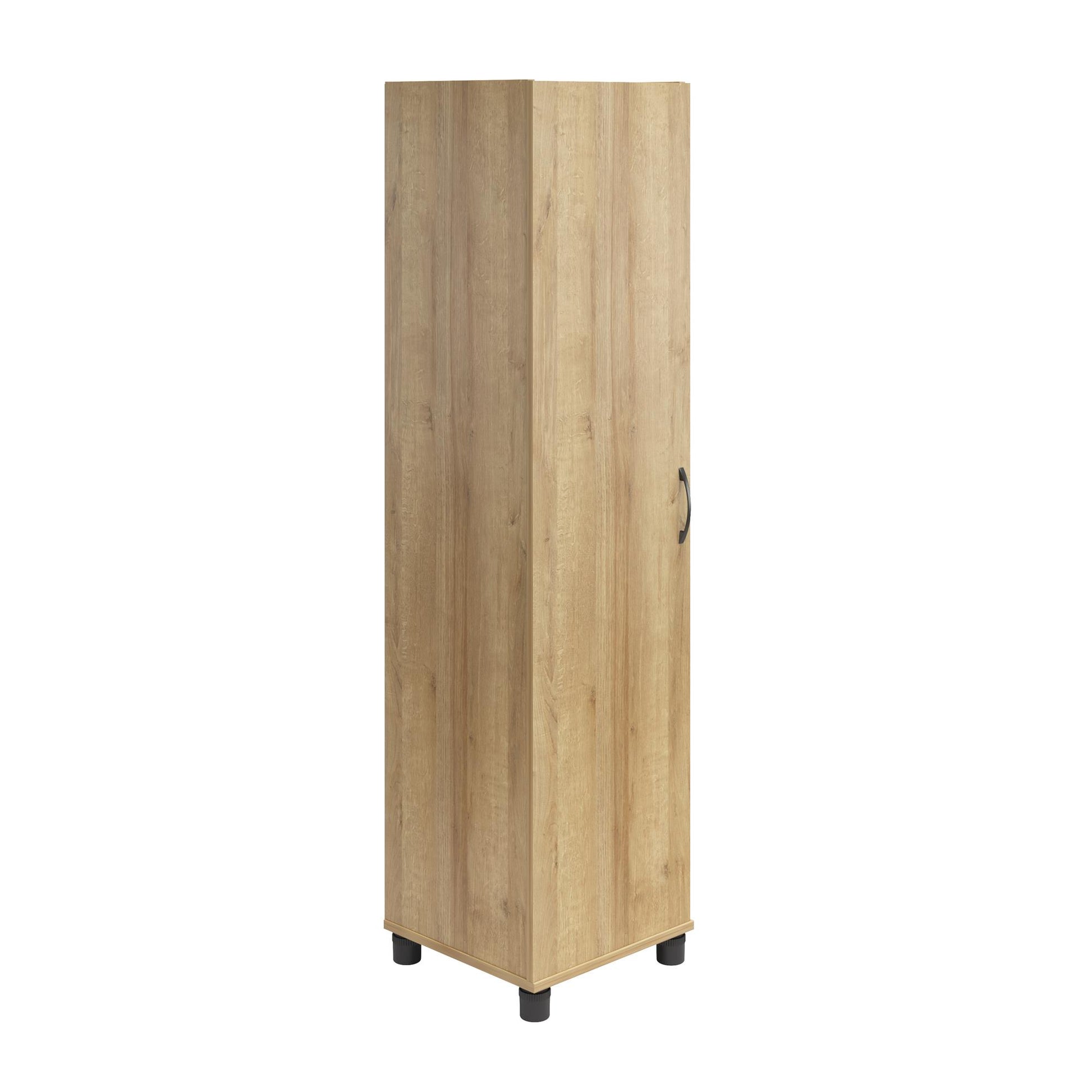 Basin 60" Tall Storage Cabinet with 4 Shelves and Adjustable Feet - Natural
