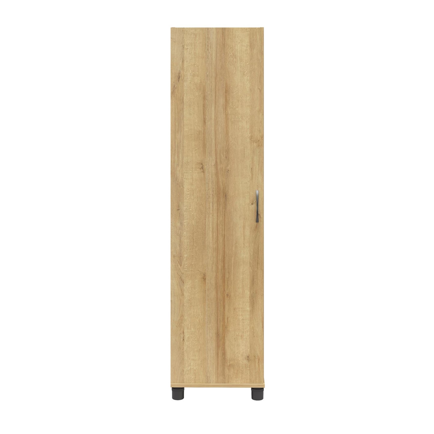 Basin 60" Tall Storage Cabinet with 4 Shelves and Adjustable Feet - Natural