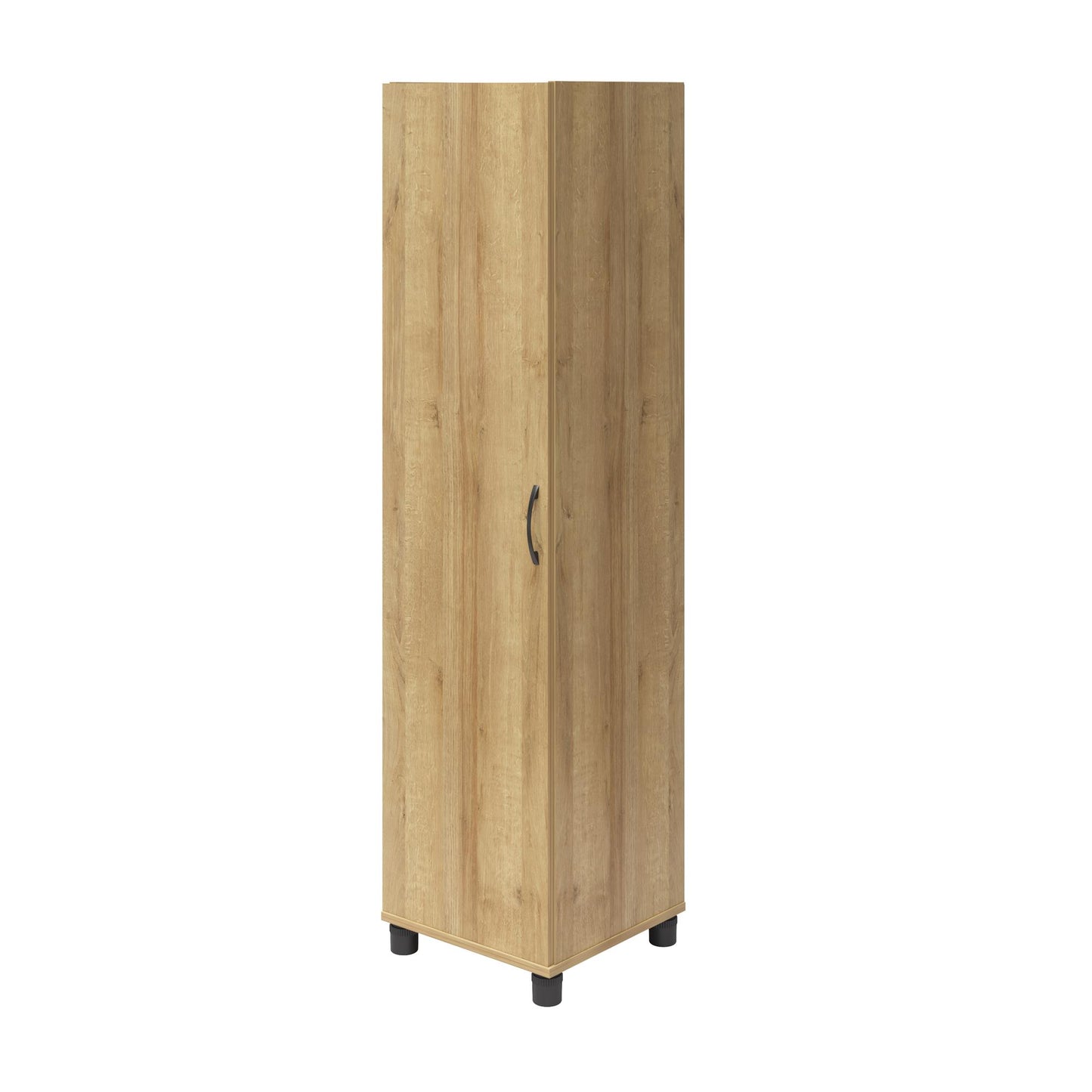 Basin 60" Tall Storage Cabinet with 4 Shelves and Adjustable Feet - Natural