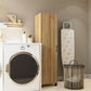 Basin 60" Tall Storage Cabinet with 4 Shelves and Adjustable Feet - Natural