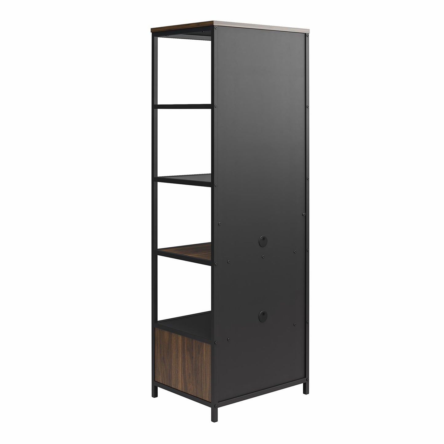 Structure Mixed Media Audio Pier with 2 Shelves and 1 Drawer - Columbia Walnut