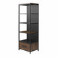 Structure Mixed Media Audio Pier with 2 Shelves and 1 Drawer - Columbia Walnut