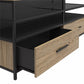 Structure Mixed Media TV Stand with 4 Shelves and 2 Drawers for TVs up to 60 Inches - Sterling Oak Veneer