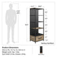 Structure Mixed Media Audio Pier with 2 Shelves and 1 Drawer - Columbia Walnut