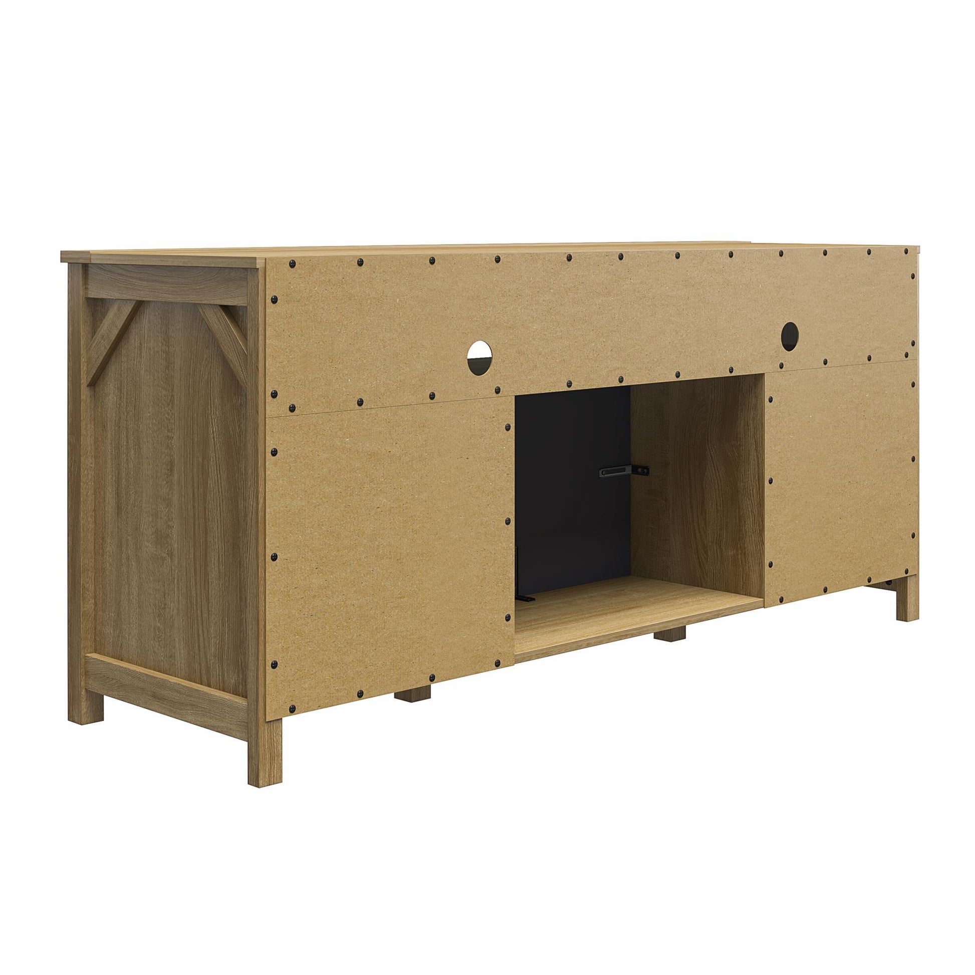 Augusta Electric Fireplace and TV Console for TVs up to 65 Inches - Natural