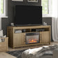 Augusta Electric Fireplace and TV Console for TVs up to 65 Inches - Natural