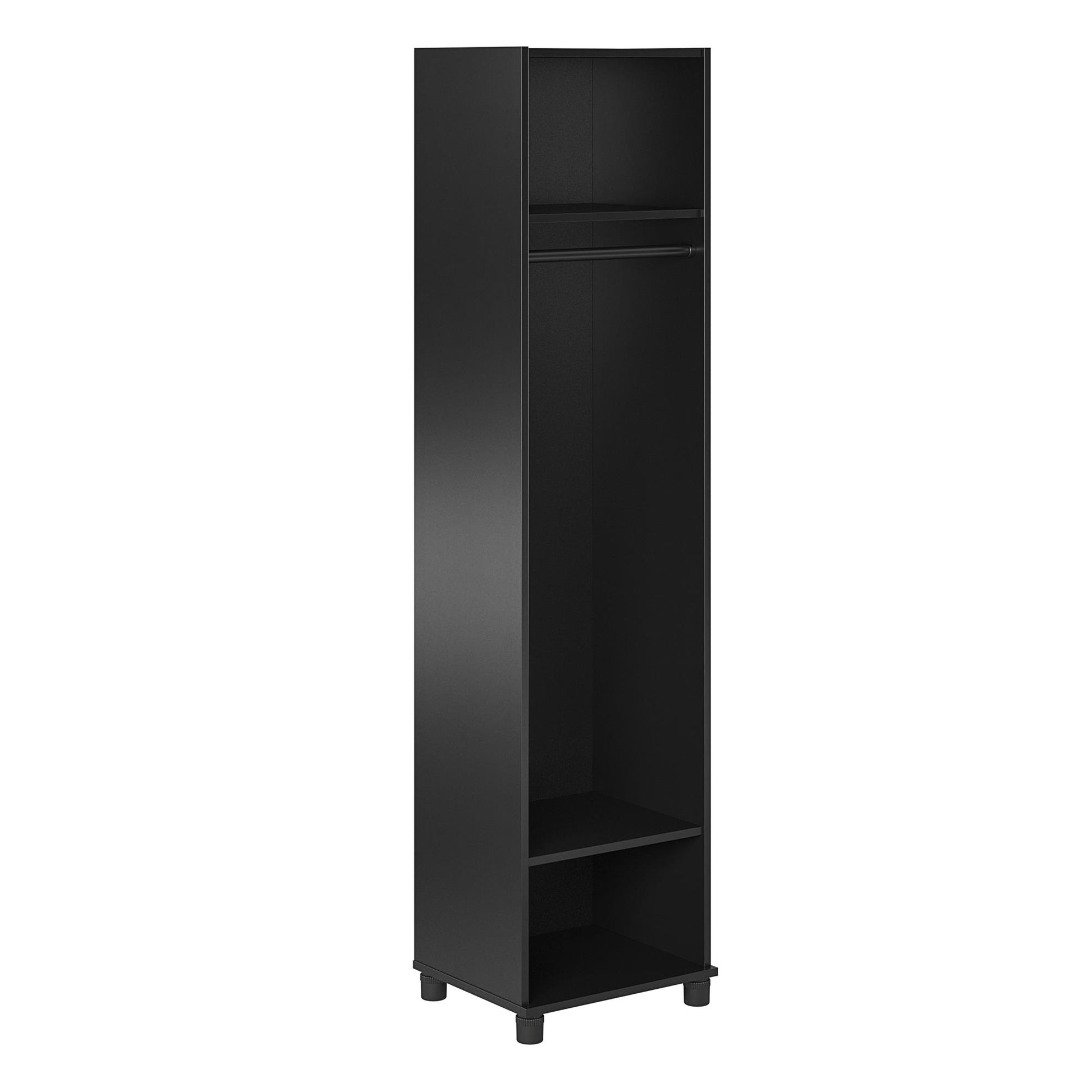 Camberly 18" Wide Mudroom Cabinet with Clothing Rod & Adjustable Shelving - Black Oak