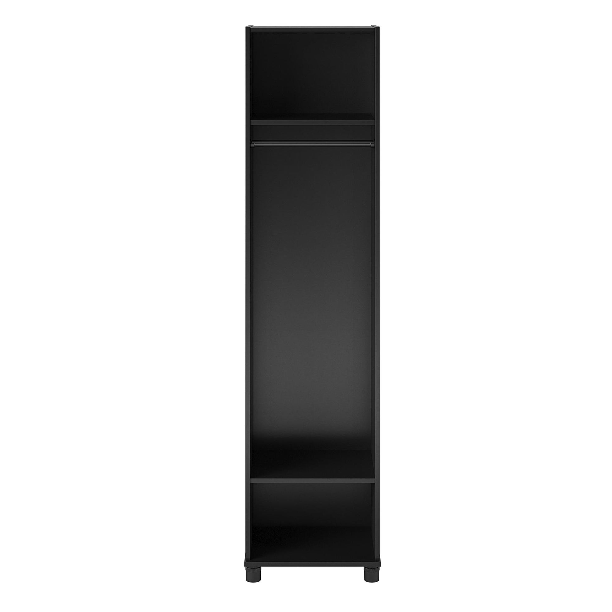 Camberly 18" Wide Mudroom Cabinet with Clothing Rod & Adjustable Shelving - Black Oak