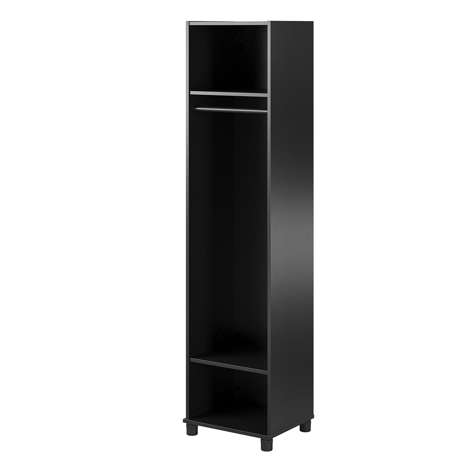 Camberly 18" Wide Mudroom Cabinet with Clothing Rod & Adjustable Shelving - Black Oak
