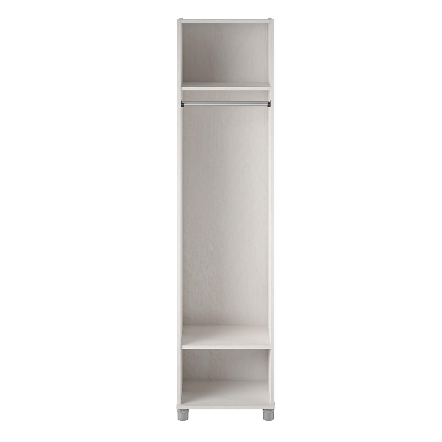 Camberly 18" Wide Mudroom Cabinet with Clothing Rod & Adjustable Shelving - Ivory Oak