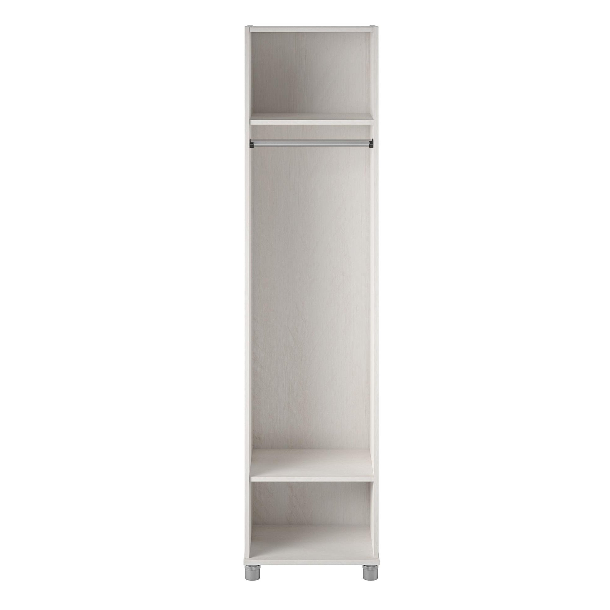 Camberly 18" Wide Mudroom Cabinet with Clothing Rod & Adjustable Shelving - Ivory Oak