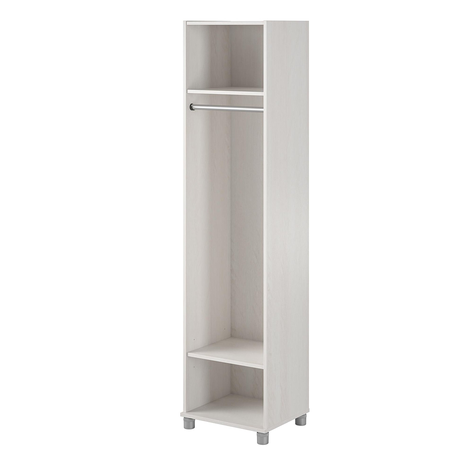 Camberly 18" Wide Mudroom Cabinet with Clothing Rod & Adjustable Shelving - Ivory Oak