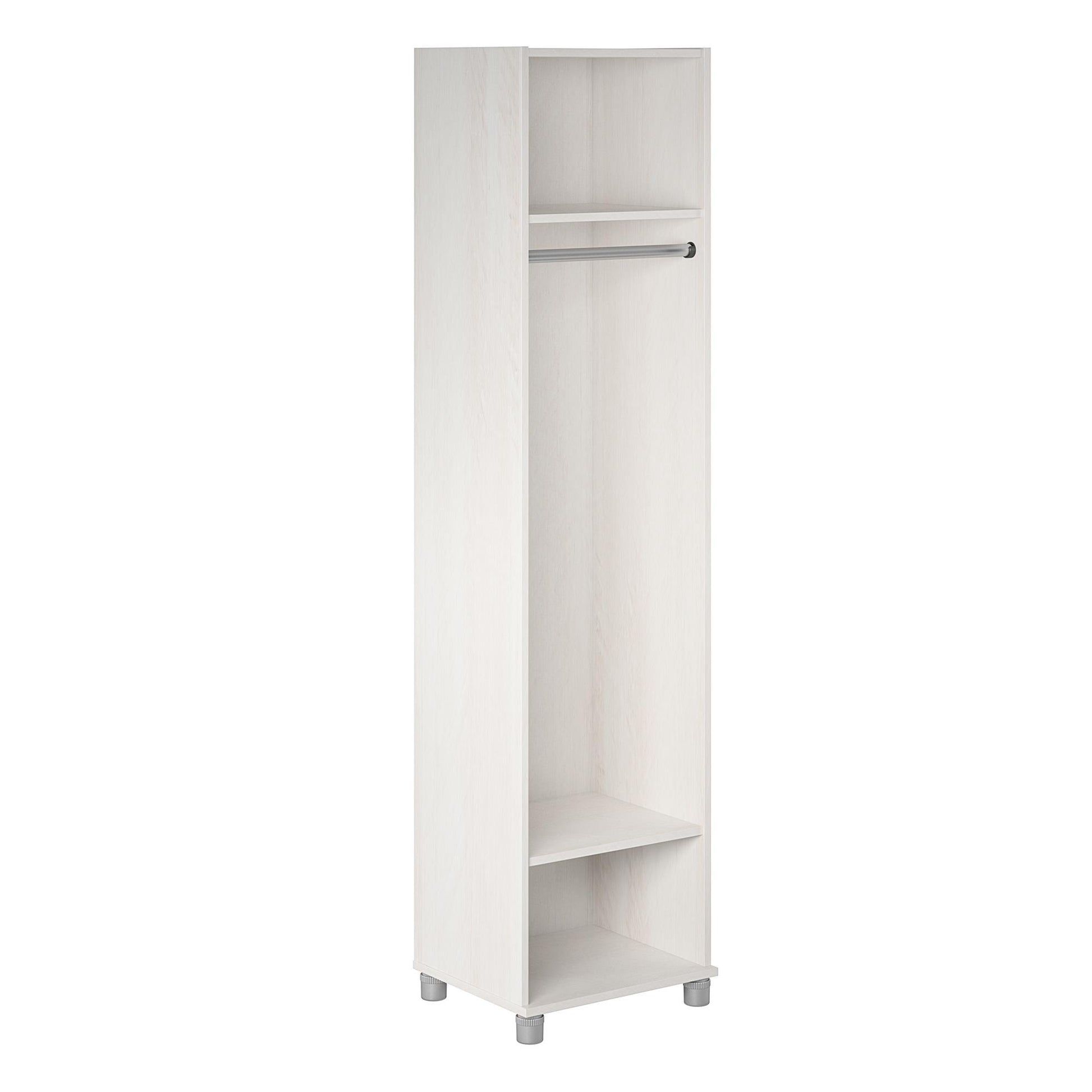 Camberly 18" Wide Mudroom Cabinet with Clothing Rod & Adjustable Shelving - Ivory Oak
