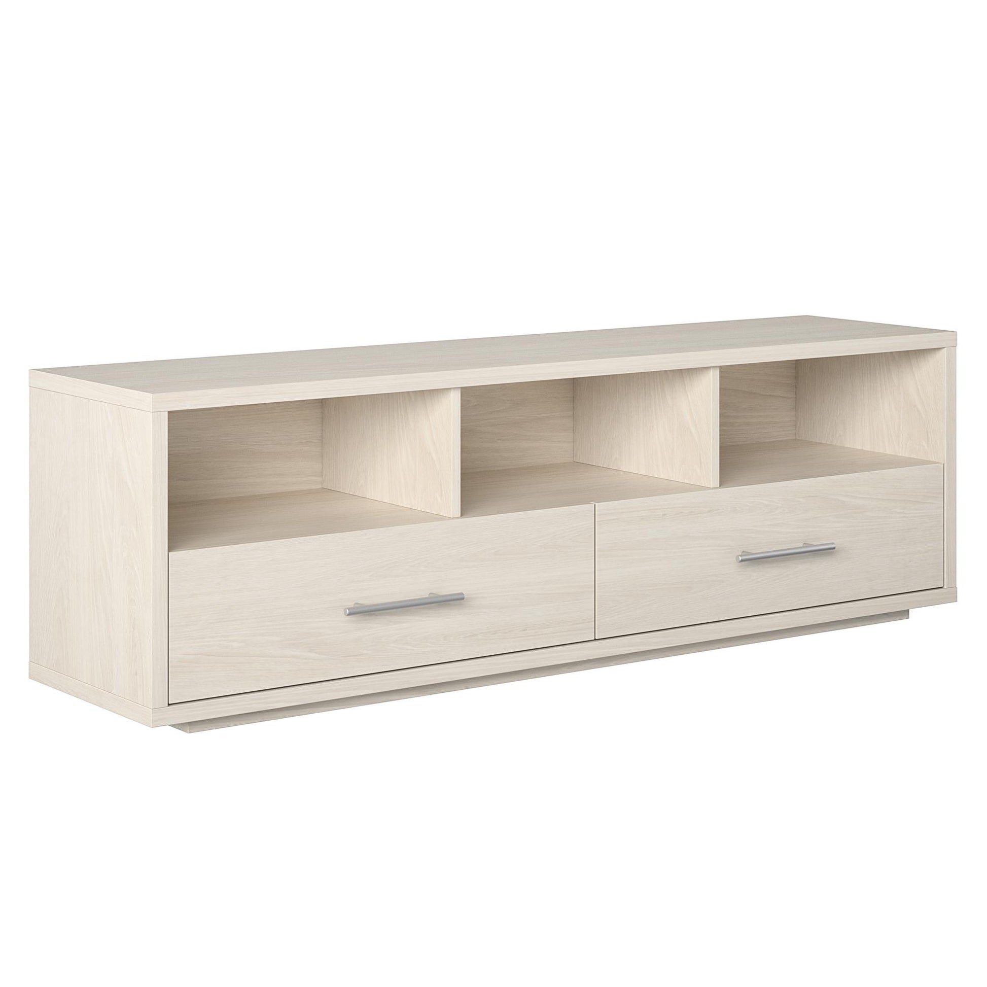 Clark TV Stand for TVs up to 70 inch with Pull Out Storage Drawers - Ivory Oak