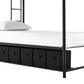 Mainstays Twin over Twin Metal Bunk Bed with Storage Bins, Black - Black - Twin-Over-Twin